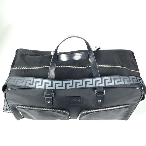 Versace Parfums Black Duffle Travel Overnight Bag - Picture 6 of 8